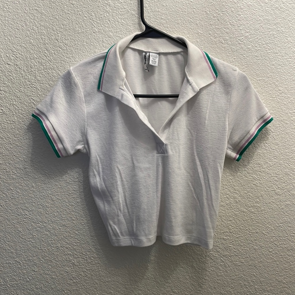 Collared crop top